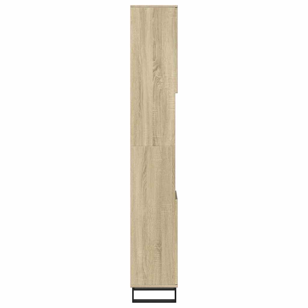 vidaXL Ντουλάπι Μπάνιου Sonoma Δρυς 30x30x190 εκ. Επεξεργασμένο Ξύλο