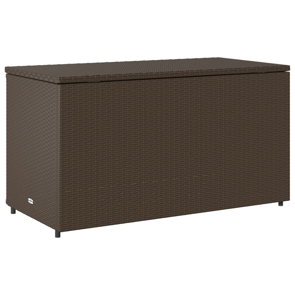 vidaXL Ντουλάπι Αποθήκευσης Κήπου Καφέ 110x55x60,5 εκ. Συνθετικό Ρατάν