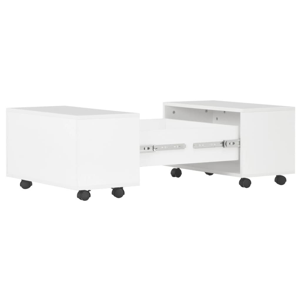 vidaXL Τραπεζάκι Σαλονιού Γυαλιστερό Λευκό 60x60x35 εκ. Μοριοσανίδα