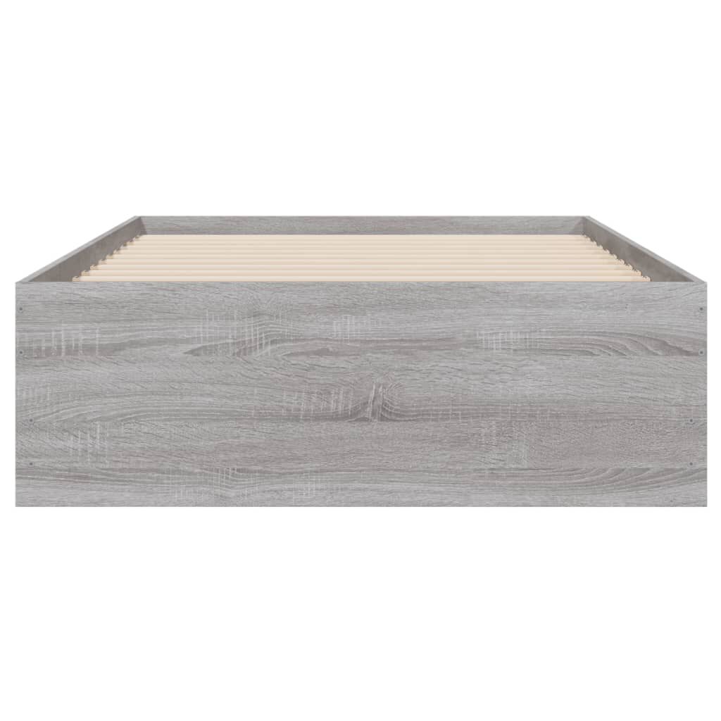 vidaXL Πλαίσιο Κρεβατιού με Συρτάρια Γκρι Sonoma 90x190εκ. Επεξ. Ξύλο