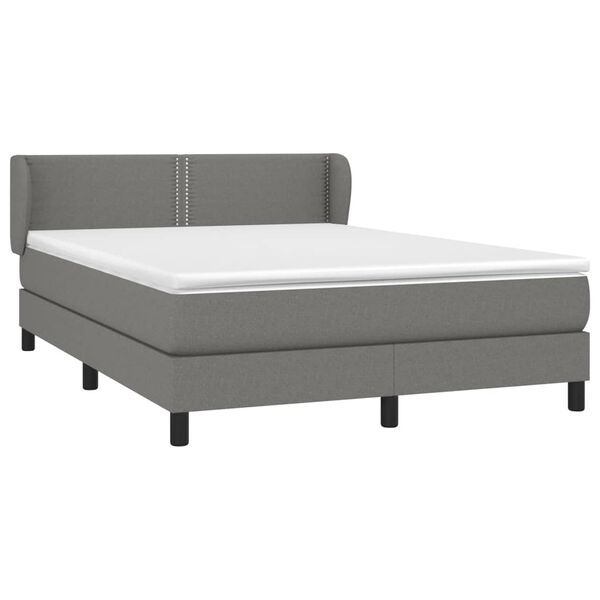 vidaXL &Kappa;&rho;&epsilon;&beta;ά&tau;&iota; Boxspring &mu;&epsilon; &Sigma;&tau;&rho;ώ&mu;&alpha; &Sigma;&kappa;&omicron;ύ&rho;&omicron; &Gamma;&kappa;&rho;&iota; 140x190 &epsilon;&kappa;. &Upsilon;&phi;&alpha;&sigma;&mu;ά&tau;&iota;&nu;&omicron;