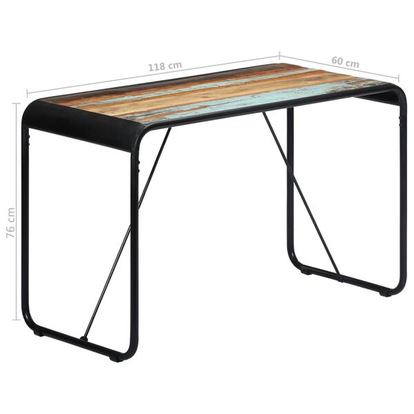 vidaXL Τραπεζαρία 118 x 60 x 76 εκ. από Μασίφ Ανακυκλωμένο Ξύλο