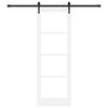 vidaXL Συρόμενη Πόρτα Λευκό και Μαύρο 73,5 x 211 εκ