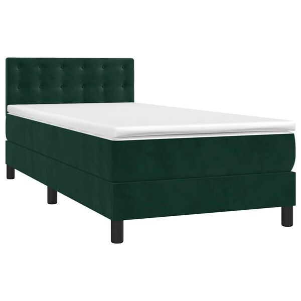 vidaXL &Kappa;&rho;&epsilon;&beta;ά&tau;&iota; Boxspring &mu;&epsilon; &Sigma;&tau;&rho;ώ&mu;&alpha; &Sigma;&kappa;&omicron;ύ&rho;&omicron; &Pi;&rho;ά&sigma;&iota;&nu;&omicron; 90x200 &epsilon;&kappa;. &Beta;&epsilon;&lambda;&omicron;ύ&delta;&iota;&nu;&omicron;