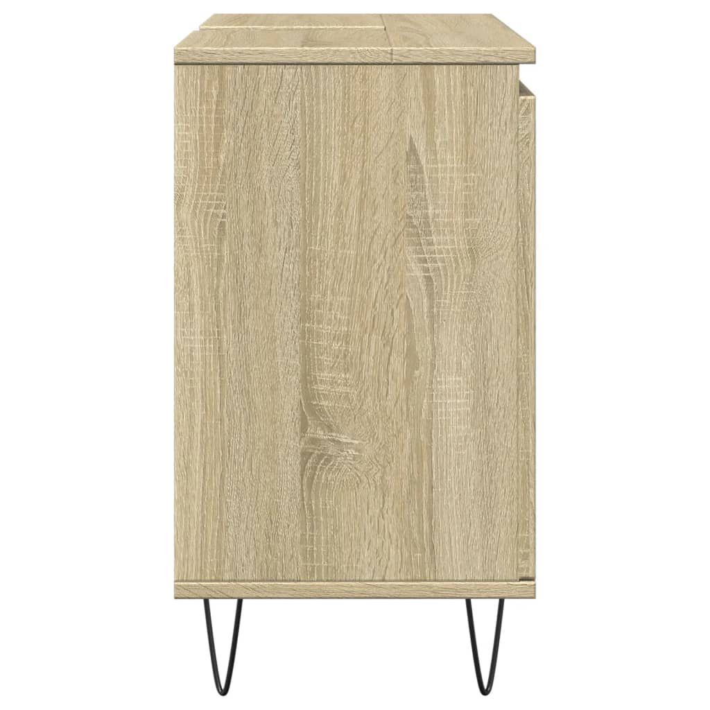 vidaXL Ντουλάπι Μπάνιου Sonoma Δρυς 58 x 33 x 60 εκ. από Επεξεργ. Ξύλο