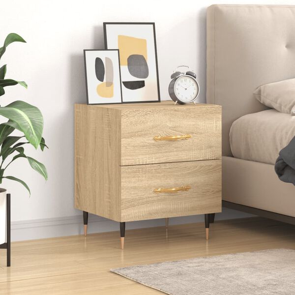 vidaXL Κομοδίνο Sonoma Δρυς 40 x 35 x 47,5 εκ. από Επεξεργασμένο Ξύλο