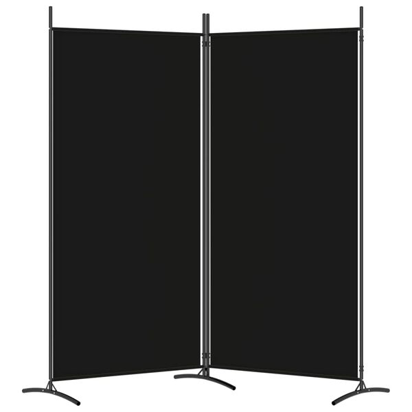 vidaXL Διαχωριστικό Δωματίου με 2 Πάνελ Μαύρο 175x180 εκ. από Ύφασμα