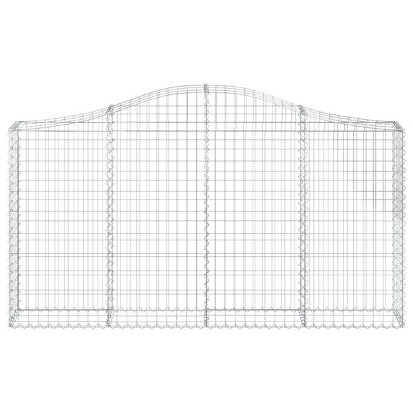 vidaXL Συρματοκιβώτια Τοξωτά 3 τεμ. 200x30x100/120 εκ. Γαλβαν. Ατσάλι