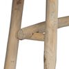 vidaXL Παγκάκι από Δέρμα Κατσίκας / Ξύλο Teak