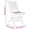 vidaXL Καρέκλες Κήπου Πτυσσόμενες 6 τεμ. 47x63x90 εκ. Μασίφ Ξύλο Teak