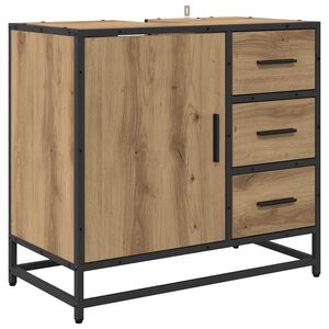 vidaXL &Nu;&tau;&omicron;&upsilon;&lambda;ά&pi;&iota; &Mu;&pi;ά&nu;&iota;&omicron;&upsilon; Artisan Oak 65 x 33 x 60 &epsilon;&kappa; &Epsilon;&pi;&epsilon;&xi;&epsilon;&rho;&gamma;&alpha;&sigma;&mu;έ&nu;&omicron; &Xi;ύ&lambda;&omicron;