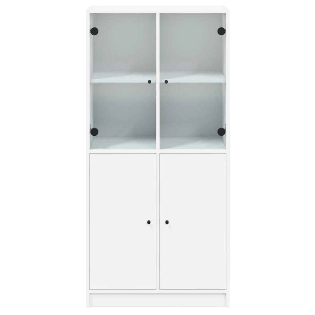 vidaXL Ντουλάπι με Πόρτες Λευκό 68x37x142 εκ. από Επεξεργασμένο Ξύλο
