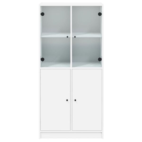 vidaXL Ντουλάπι με Πόρτες Λευκό 68x37x142 εκ. από Επεξεργασμένο Ξύλο