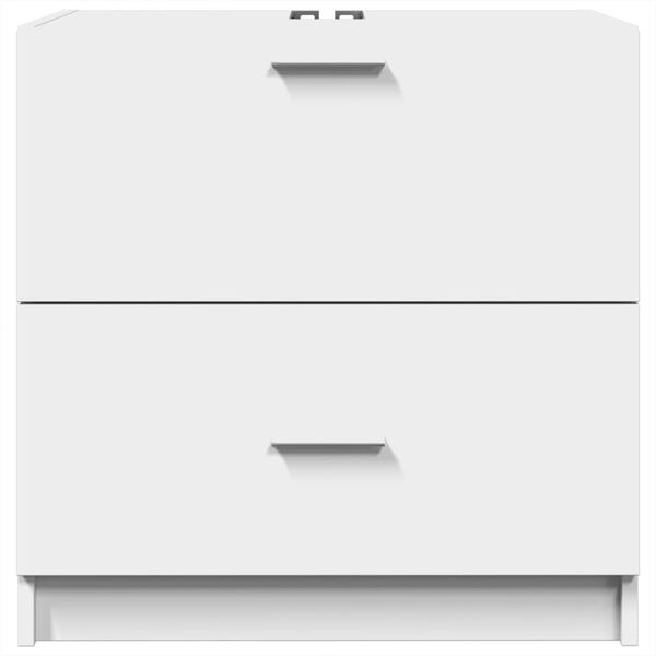 vidaXL Ντουλάπι Νιπτήρα Λευκό 59x37x59 εκ. Επεξεργασμένο Ξύλο