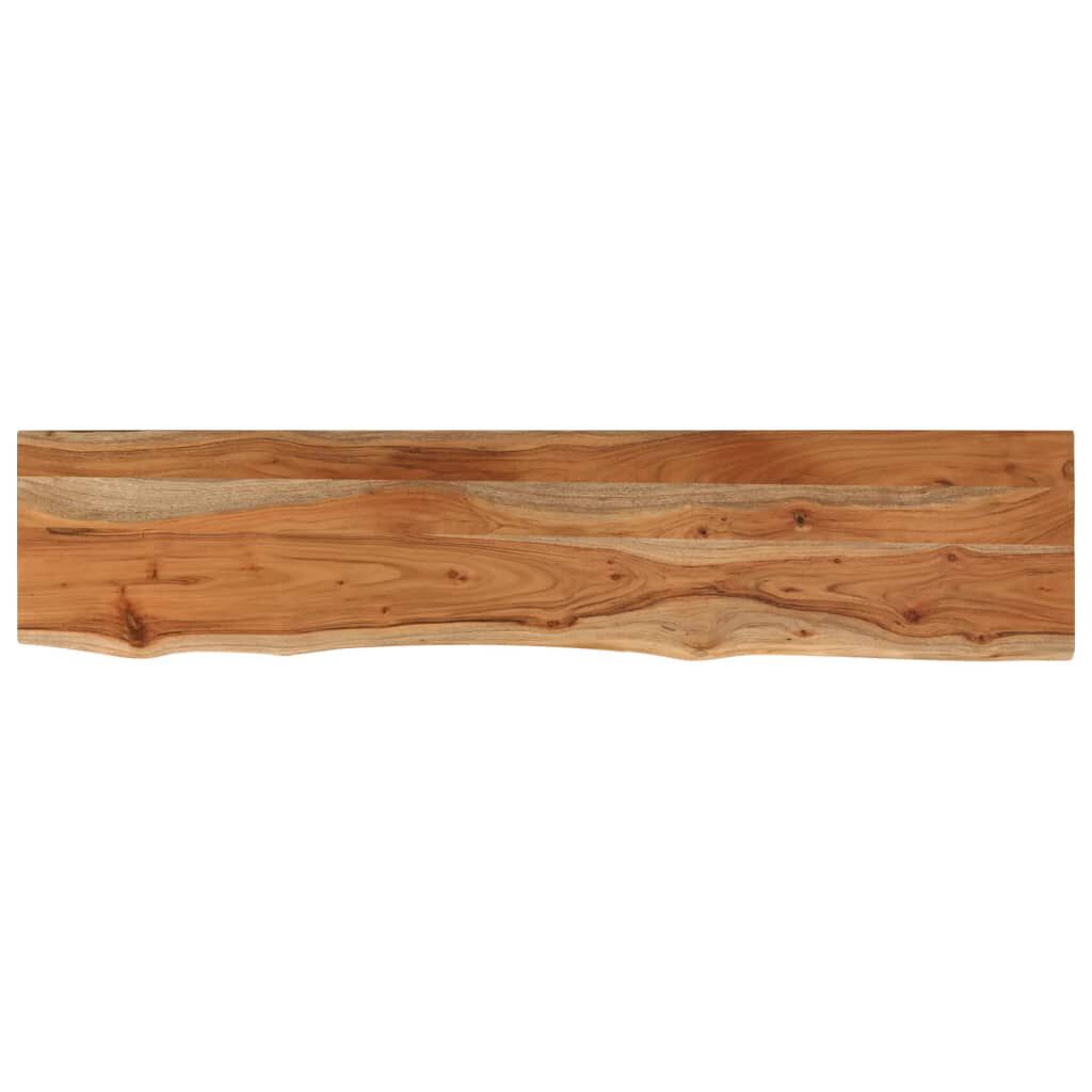 vidaXL Ράφι Επιτοίχιο Ορθ. Live Edge 120x20x3,8 εκ. Μασίφ Ξύλο Ακακίας