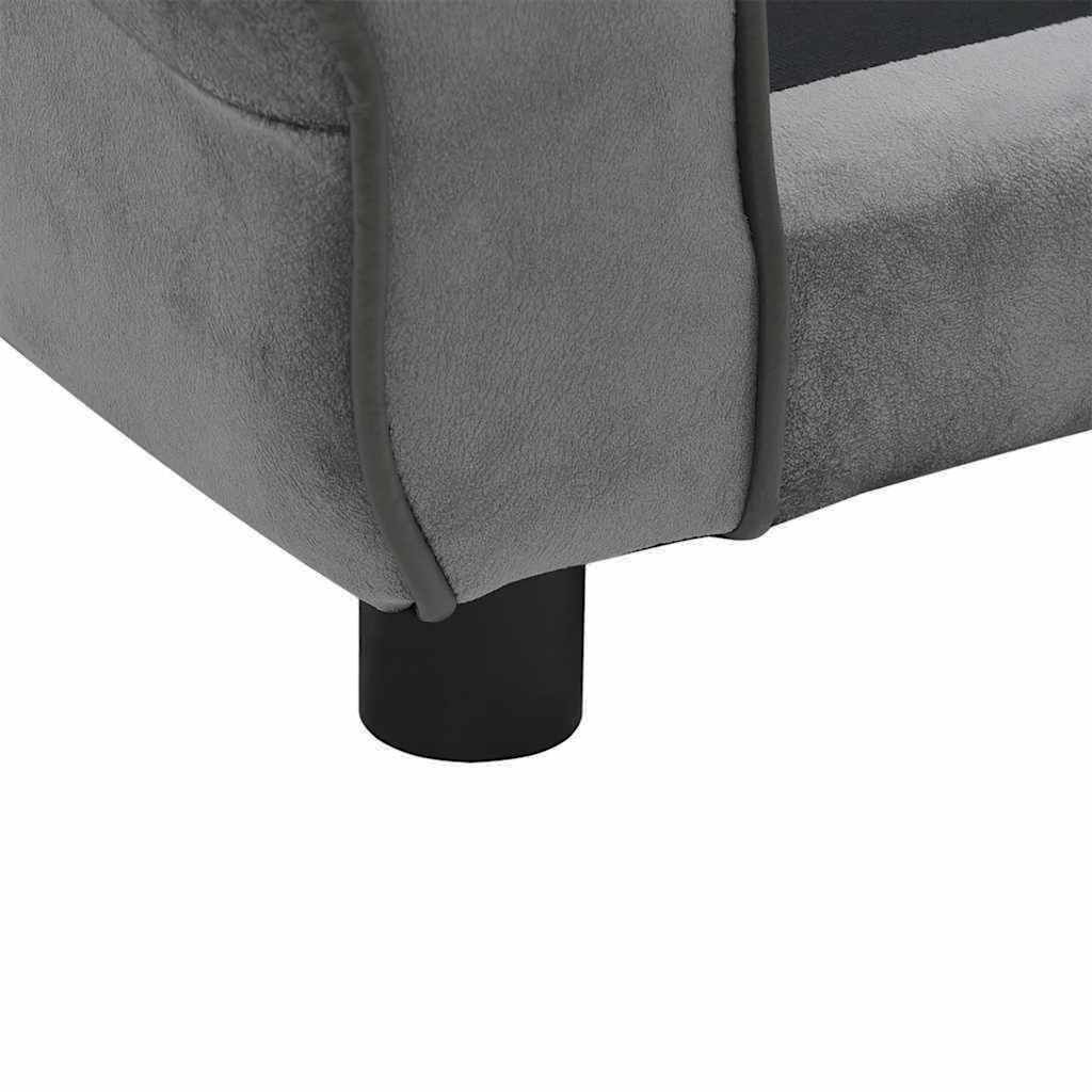 vidaXL Καναπές - Κρεβάτι Σκύλου Σκούρο Γκρι 72 x 45 x 30 εκ. Βελουτέ