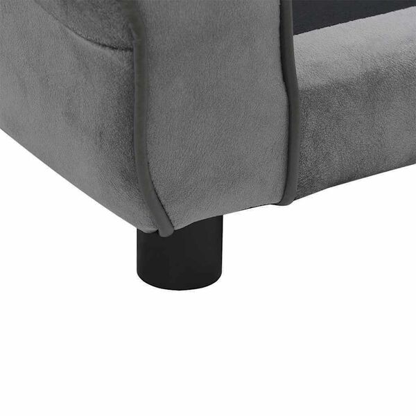 vidaXL Καναπές - Κρεβάτι Σκύλου Σκούρο Γκρι 72 x 45 x 30 εκ. Βελουτέ