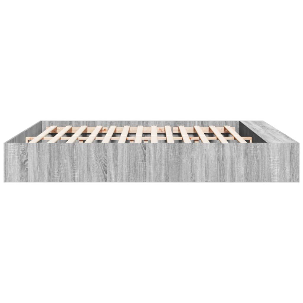 vidaXL Πλαίσιο Κρεβατιού Γκρι Sonoma 200x200 εκ. Επεξεργασμένο Ξύλο