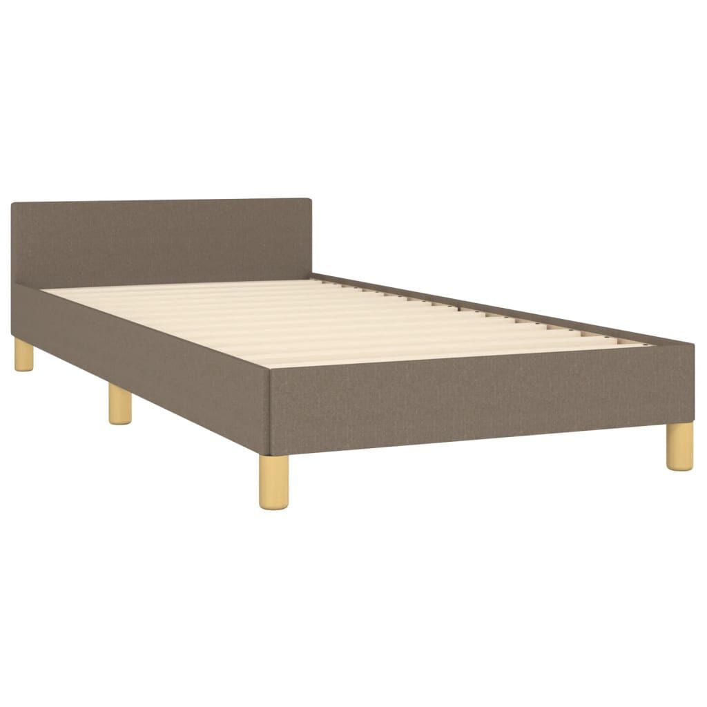 vidaXL Σκελετός Κρεβατιού Χωρίς Στρώμα Taupe 80x200 εκ. Υφασμάτινο