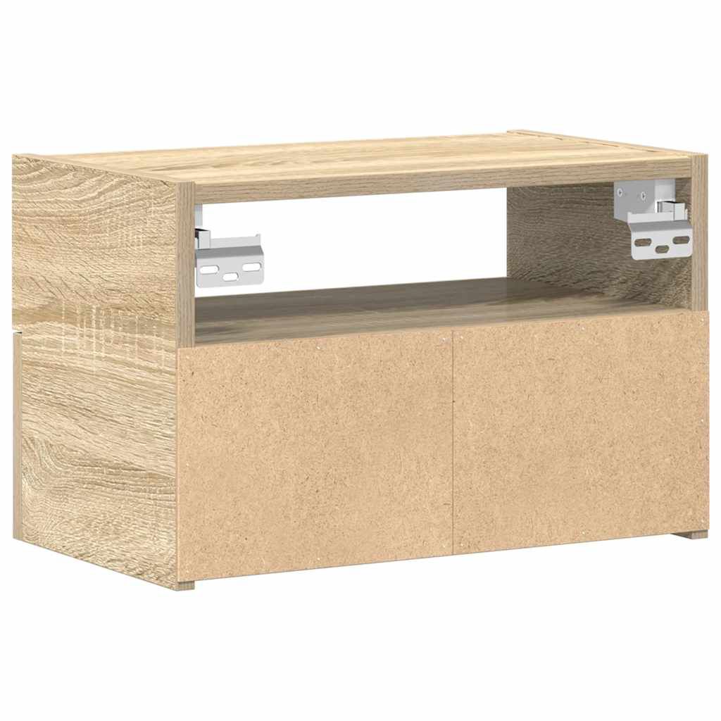 vidaXL Κομοδίνο Επιτοίχιο Sonoma Δρυς 45x26x28,5 εκ.