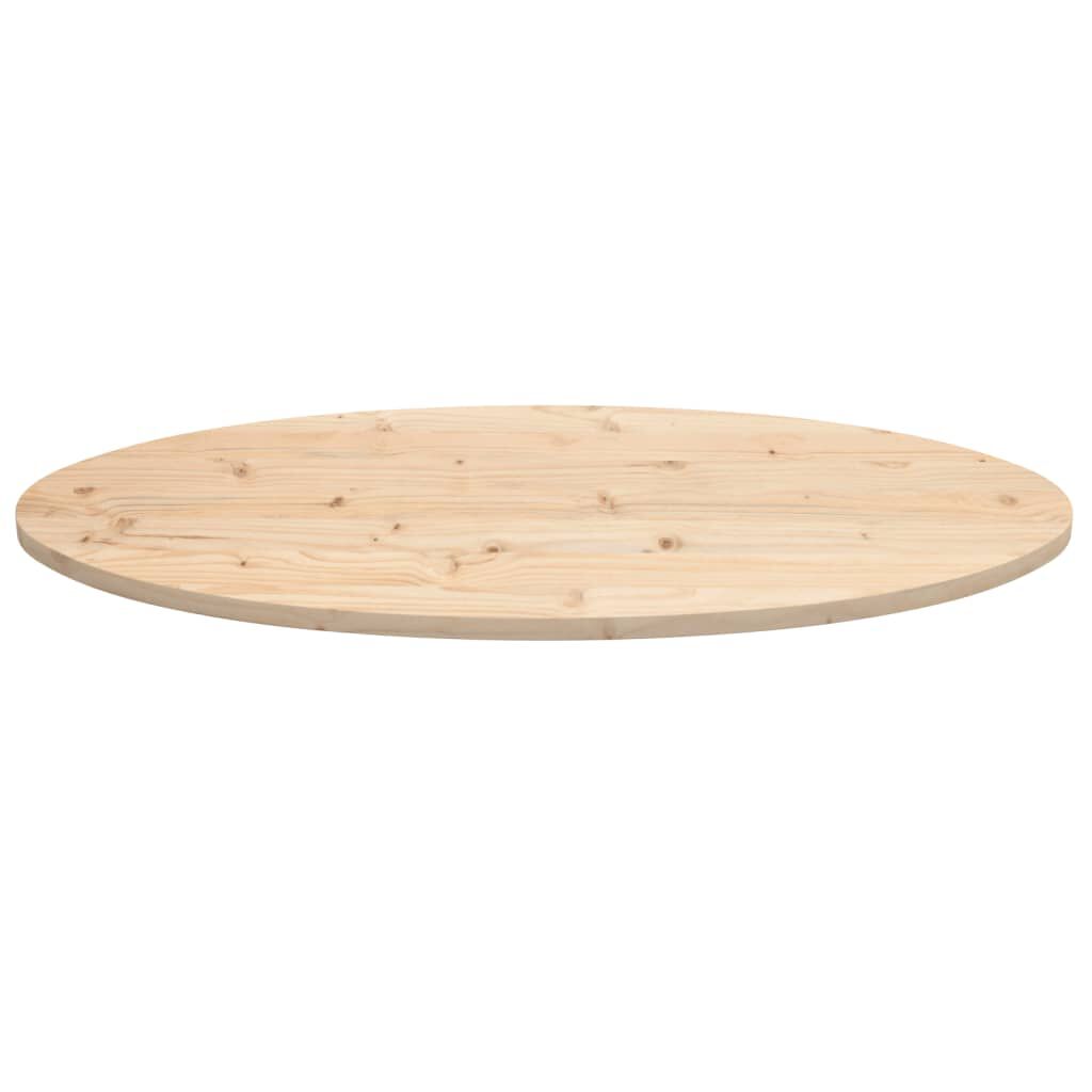 vidaXL Επιφάνεια Τραπεζιού Οβάλ 100 x 50 x 2,5 εκ. Μασίφ Ξύλο Πεύκου