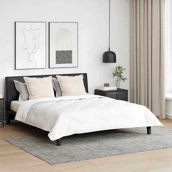 vidaXL Πάπλωμα με Μαξιλάρια Άλλο 3 pcs Λευκό 200 x 200 cm Μικροΐνες