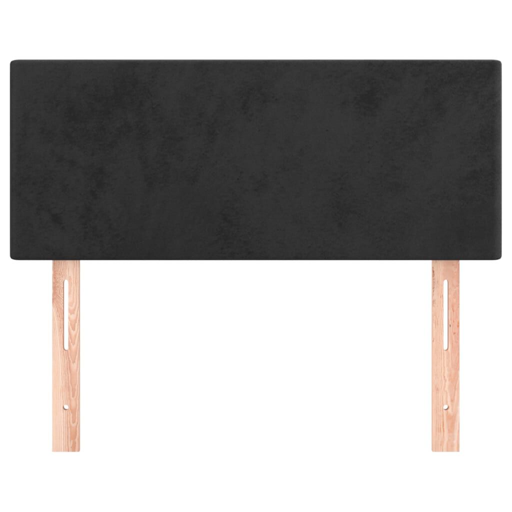 vidaXL Κεφαλάρι Κρεβατιού Μαύρο 100x5x78/88 εκ. Βελούδινο