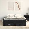 vidaXL Κρεβάτι με Συρτάρια Μαύρη δρυς 120 x 200 cm Επεξεργασμένο ξύλο