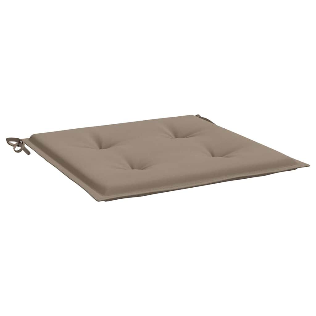 vidaXL Μαξιλάρια Καρέκλας Κήπου 2 τεμ. Taupe 50x50x4 εκ. Oxford Ύφασμα
