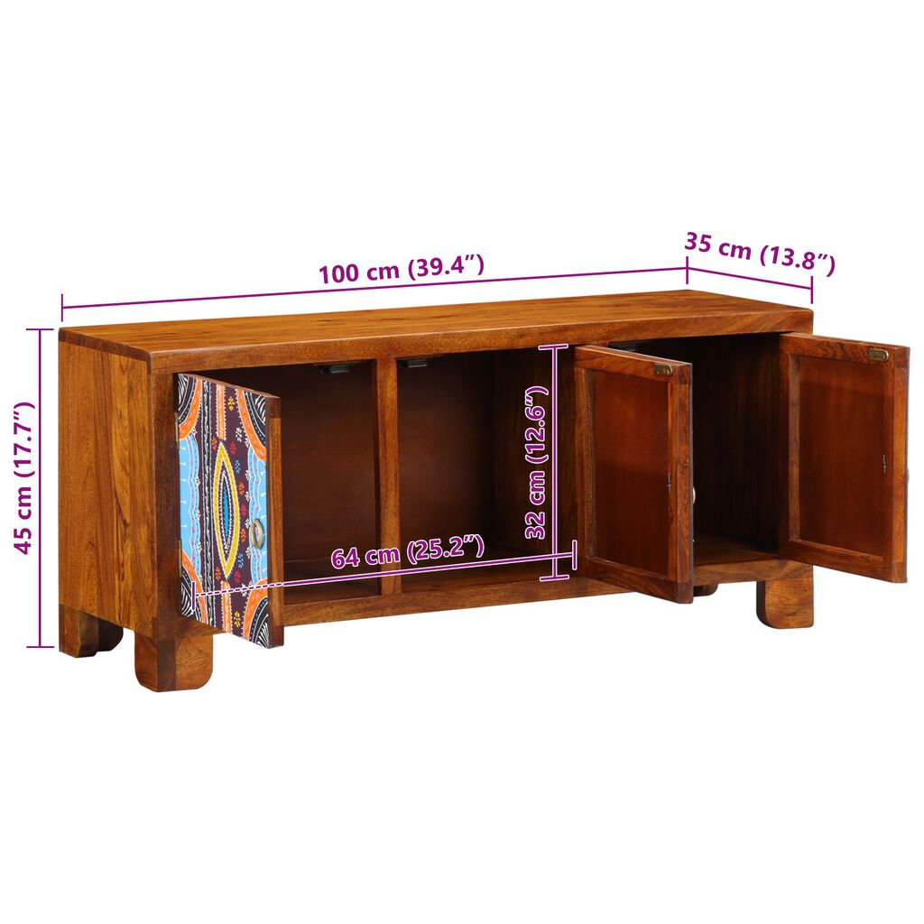 vidaXL Παγκάκι Χολ 100x35x45 εκ. Συμπαγές Ξύλο Ακακίας