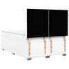 vidaXL Κρεβάτι Boxspring με Στρώμα Λευκό 140x190εκ.από Συνθετικό Δέρμα