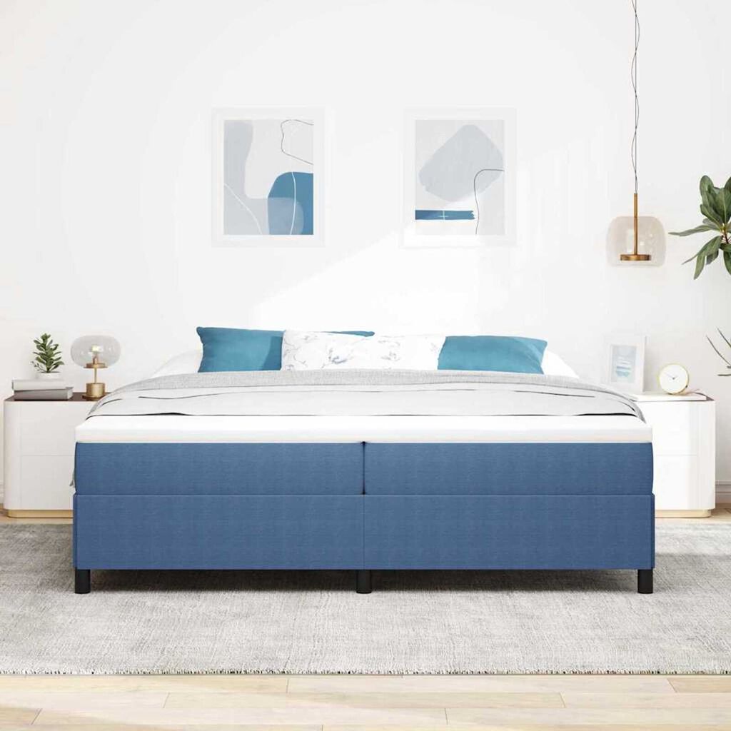 vidaXL Σκελετός Κρεβατιού Μπλε 200 x 200 cm Βελούδο