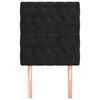 vidaXL Κεφαλάρι Μαύρο Βελούδινο 80x7x118/128 εκ.