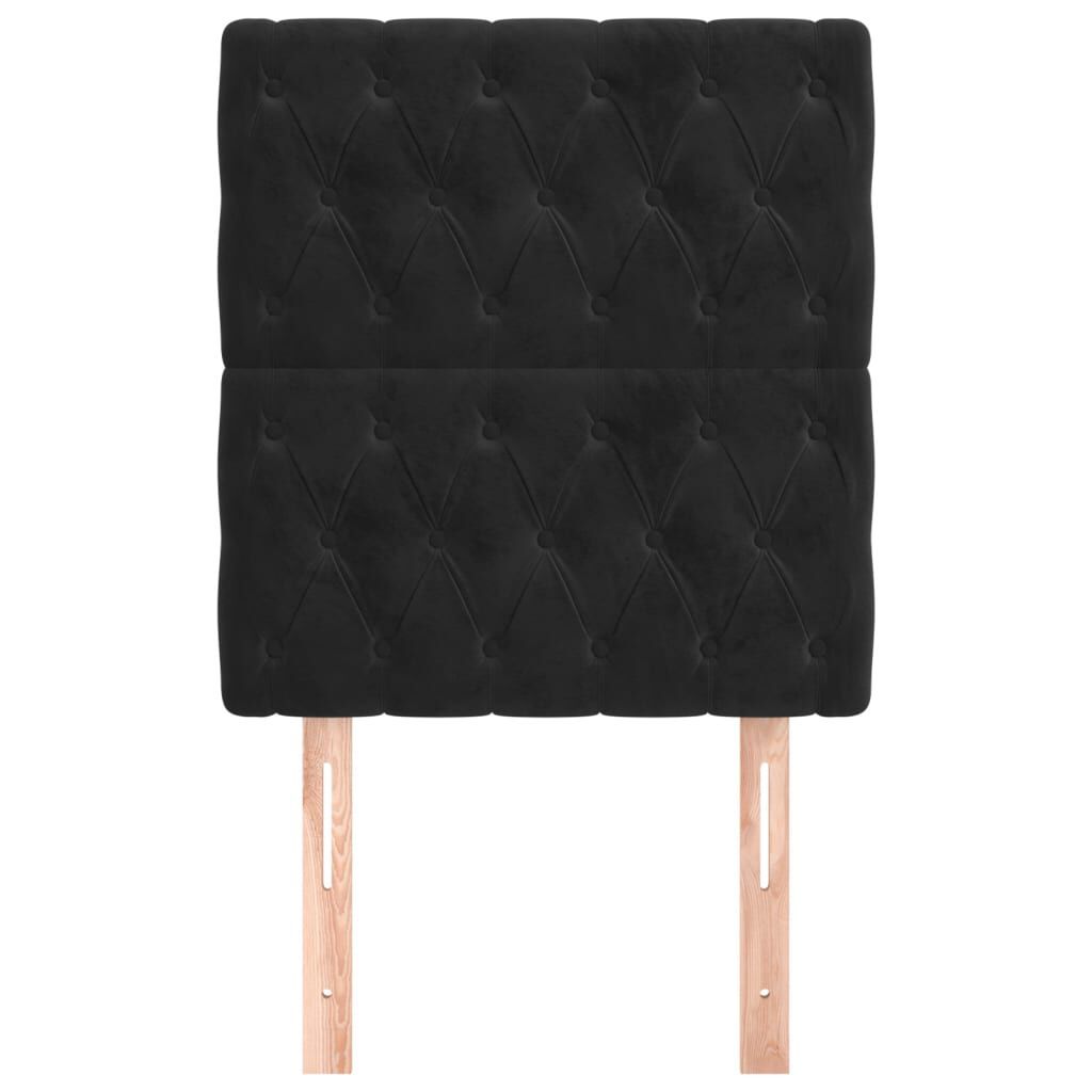 vidaXL Κεφαλάρια Κρεβατιού 2 τεμ. Μαύρο 80x7x78/88 εκ. Βελούδινο
