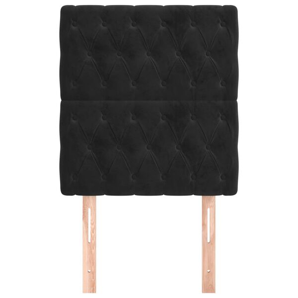 vidaXL Κεφαλάρια Κρεβατιού 2 τεμ. Μαύρο 80x7x78/88 εκ. Βελούδινο