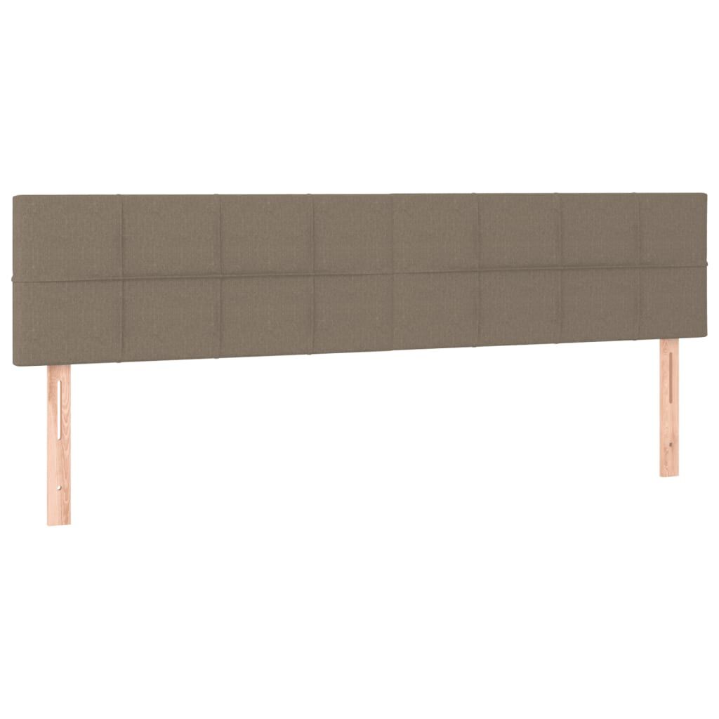 vidaXL Κρεβάτι Boxspring με Στρώμα Taupe 120x190 εκ. Υφασμάτινο