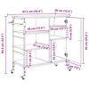 vidaXL Καρότσι Κουζίνας Μαύρη δρυς 87.5 x 38.5 x 84.5 εκ