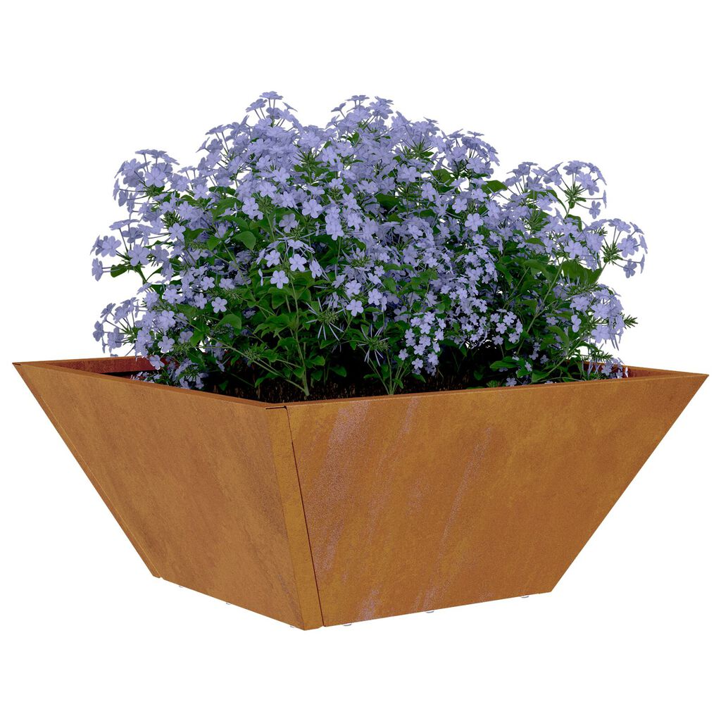 vidaXL Μεταλλική Γλάστρα Ατμόσφαιρα σιδήρου 35 x 35 x 15 εκ. Ανθεκτική