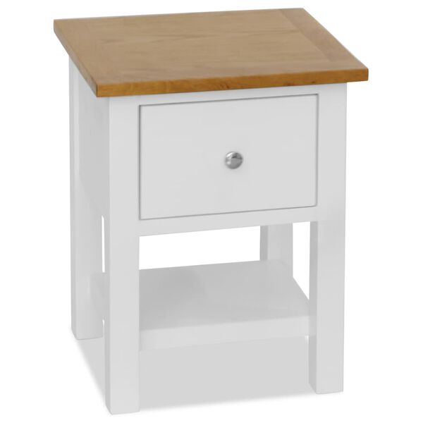vidaXL Κομοδίνο 36 x 30 x 47 εκ. από Μασίφ Ξύλο Δρυός