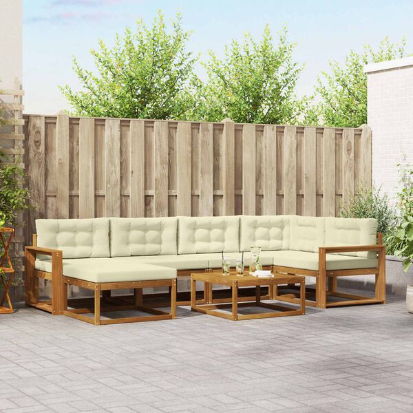 vidaXL &Sigma;&epsilon;&iota;&rho;ά &Kappa;&alpha;&nu;&alpha;&pi;έ &Epsilon;&xi;&omega;&tau;&epsilon;&rho;&iota;&kappa;&omicron;ύ &mu;&epsilon; &mu;&alpha;&xi;&iota;&lambda;ά&rho;&iota; 7 pcs &Phi;&upsilon;&sigma;&iota;&kappa;ό &kappa;&alpha;&iota; &Kappa;&rho;έ&mu;&alpha;