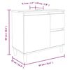 vidaXL Ντουλάπι Μπάνιου Λευκό 65 x 33 x 60 εκ. από Επεξεργασμένο Ξύλο