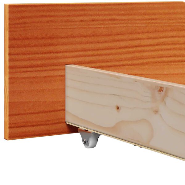 vidaXL Σκελετός Κρεβατιού Καφέ κεριού 90 x 190 cm Συμπαγές ξύλο πεύκου