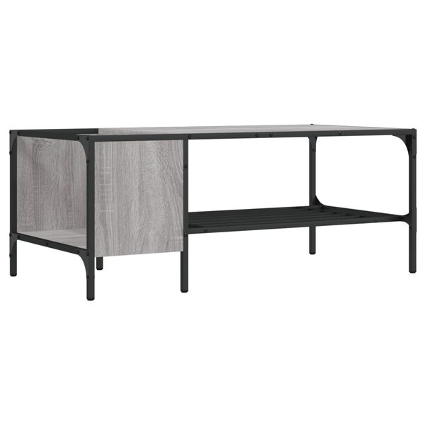 vidaXL Τραπεζάκι Σαλονιού με Ράφι Γκρι Sonoma 100x51x40 εκ. Επεξ. Ξύλο
