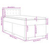 vidaXL Κρεβάτι Boxspring με Στρώμα Μαύρο 90x190 εκ. Βελούδινο