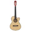 vidaXL Κιθάρα Western Classical Cutaway με Ισοσταθμιτή 6 Χορδές Μαύρη