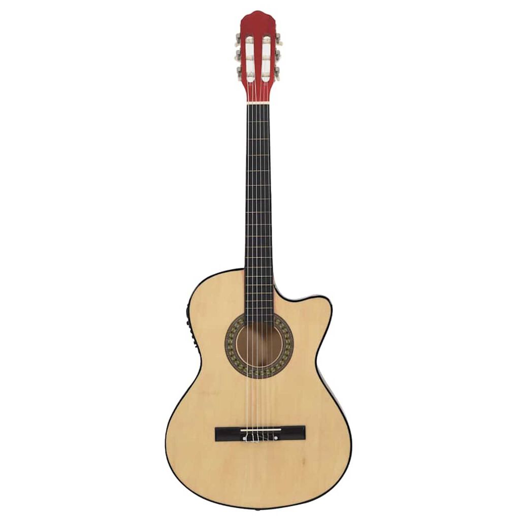 vidaXL Κιθάρα Western Classical Cutaway με Ισοσταθμιτή 6 Χορδές Μαύρη
