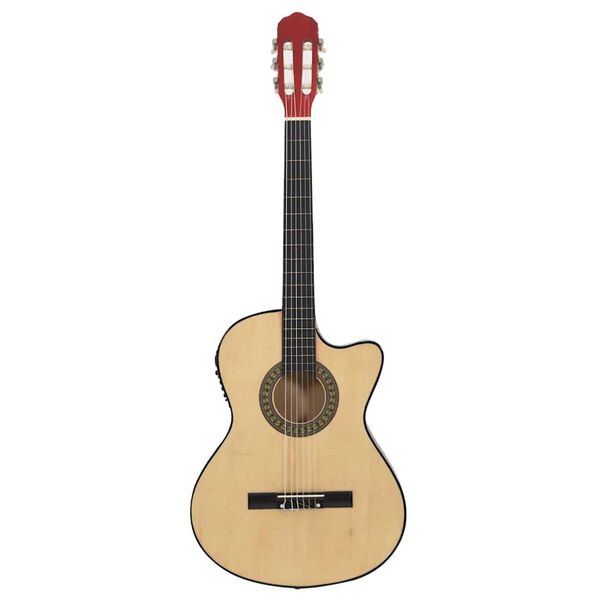 vidaXL Κιθάρα Western Classical Cutaway με Ισοσταθμιτή 6 Χορδές Μαύρη