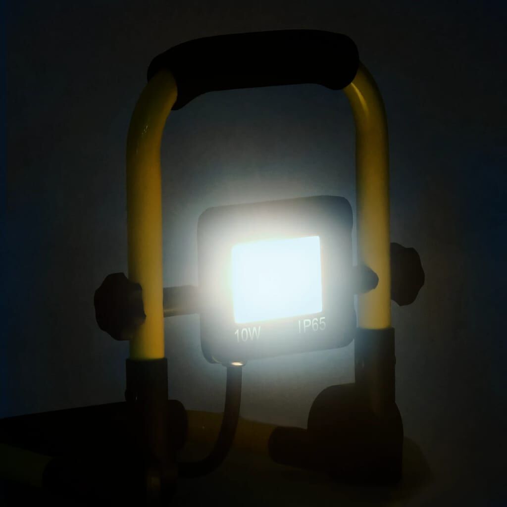 vidaXL Προβολέας LED με Λαβή Ψυχρό Λευκό 10 W