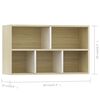 vidaXL Ραφιέρα / Βιβλιοθήκη Λευκή/Sonoma Δρυς 50x25x80 εκ. Επεξ. Ξύλο