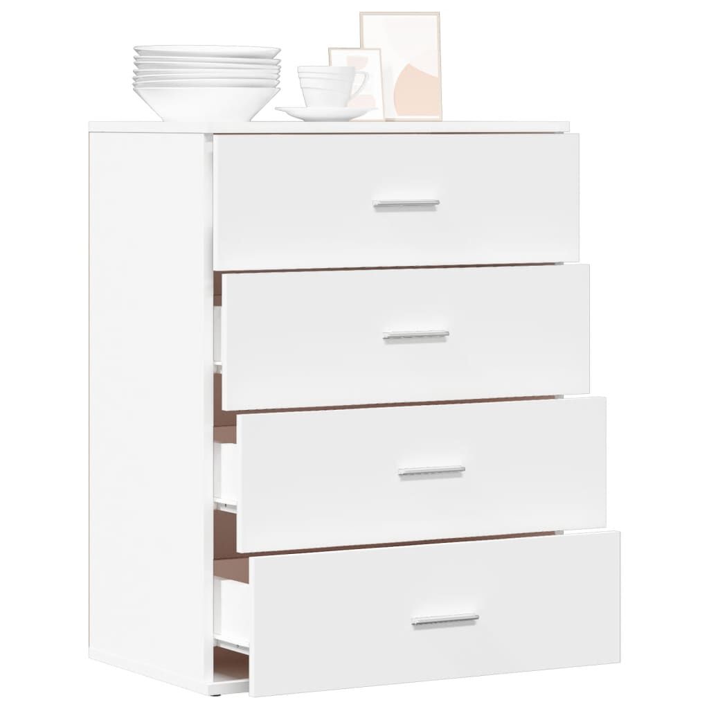 vidaXL Βοηθητικό Ντουλάπι Λευκή 60 x 39 x 80 εκ. Επεξεργασμένο Ξύλο